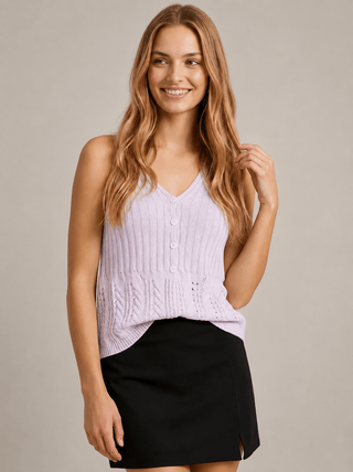 Doe & Rae Women's Bayside Blend Knit Tank, Lavender - 130 Basics - The Farmhouse