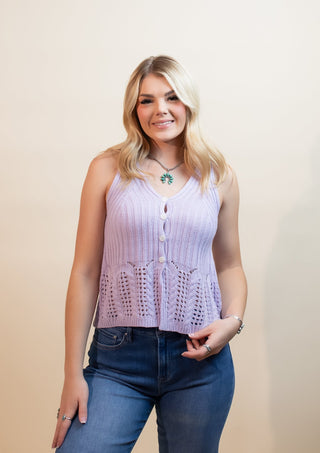 Doe & Rae Women's Bayside Blend Knit Tank, Lavender - 130 Basics - The Farmhouse