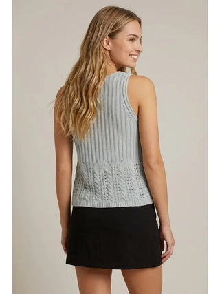 Doe & Rae Women's Bayside Blend Knit Tank, Light Blue - 130 Basics - The Farmhouse