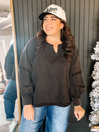 Driftwood Athleisure Comfort Pullover, Charcoal - The Farmhouse