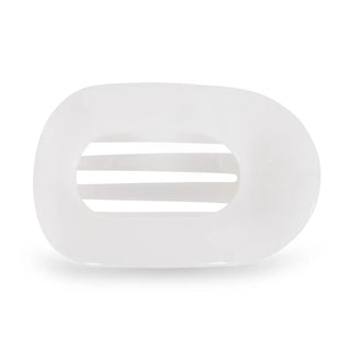 TELETIES Coconut White Flat Round Hair Clip