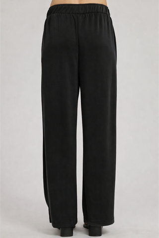 The Margo Wide-Leg Scuba Pant, Black