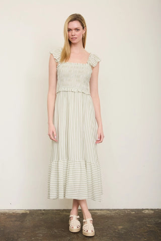 The Sailcloth Sweetheart Dress, Light Olive