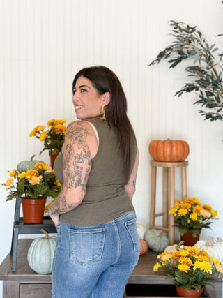 Edlin Tank Top, Olive Green - 100 Casual Tops - The Farmhouse