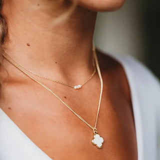 K'LANI "Glimmer" Gold with Pearl Necklace Set