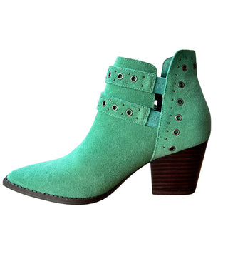Elsa Leather Ankle Boot in Teal - 100 Western Boots - The Farmhouse