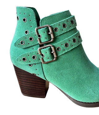 Elsa Leather Ankle Boot in Teal - 100 Western Boots - The Farmhouse