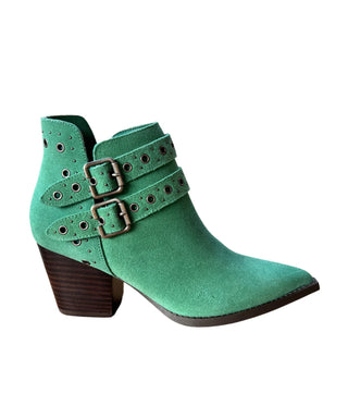Elsa Leather Ankle Boot in Teal - 100 Western Boots - The Farmhouse