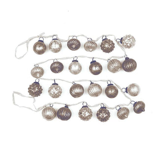 Embossed Mercury Glass Ornament Garland - Cream - The Farmhouse