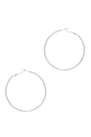 Essential Radiance Hoop Earrings, Silver - The Farmhouse