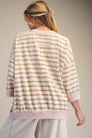 The Sandbar Stripe Lounge Top