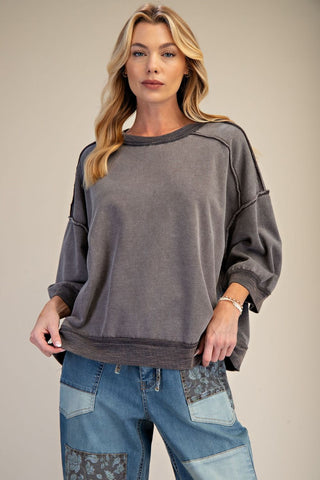 Mineral Drift Washed Terry Pullover