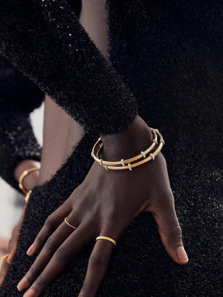 Eve Cuff Bracelet - Gold/Pavé Quantity: 2 - The Farmhouse