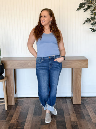 Everyday Essential Scoop Tank, Denim Blue - 130 Basics - The Farmhouse