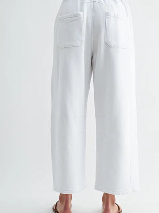 The Salt Air Cotton Barrel Pants, White