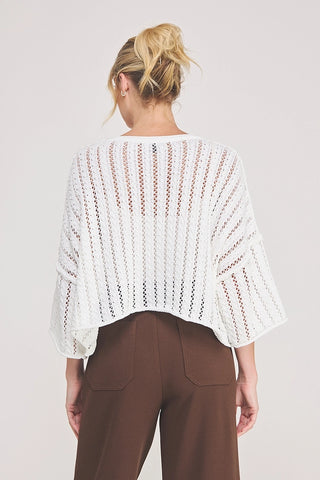 ALLIE ROSE Women's Off-White Maple Sweater