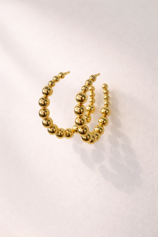 Luxe Beaded Hoop Earrings