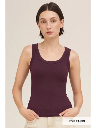 NIKIBIKI Women's Reversible Ribbed Tank Top, Raisin