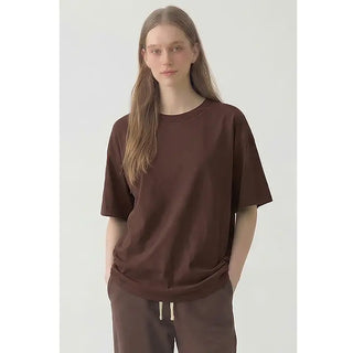 THE BLANK LAB Women's Cozy Days Oversized Tee, Roast Brown