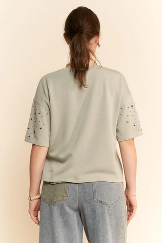The Stardust Stud Tee, Sage