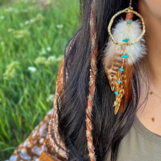 Mesa Sky Boho Feather Earrings