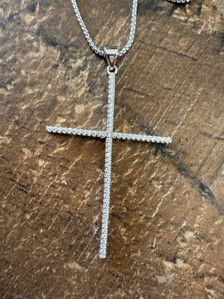Faith Whisper Crystal Cross Necklace - 290 Jewelry - The Farmhouse