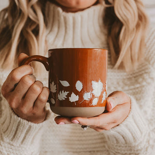 Fall Leaves Stoneware Coffee Mug - 420 Home Decor - The Farmhouse
