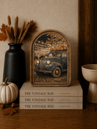 Fall Truck Arch Framed Art 6x8" - 430 Holiday Décor - The Farmhouse