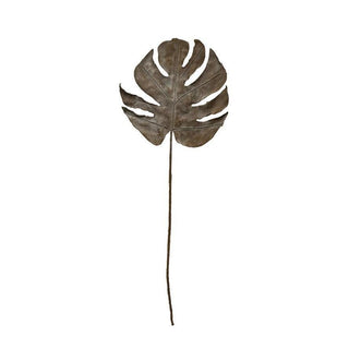 Faux Philodendron Split Leaf, Plaster Finish, Dark Olive - 440 Kitchen + Tabletop - The Farmhouse