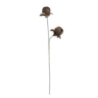 Feather Flower Stem - Taupe - 420 Home Decor - The Farmhouse
