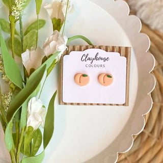 Feelin' Fruity Peach Clay Studs - 290 Jewelry - The Farmhouse