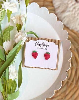 Feelin' Fruity Strawberry Clay Studs - 290 Jewelry - The Farmhouse