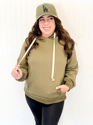 Fireside Comfort Hoodie, Olive - 140 Sweatshirts + Sweaters - The Farmhouse