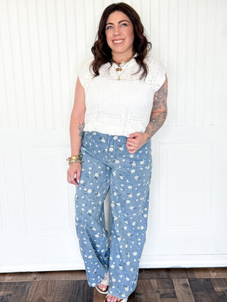 Floral Dreams Lightweight Denim Pants - 210 Jeans - The Farmhouse
