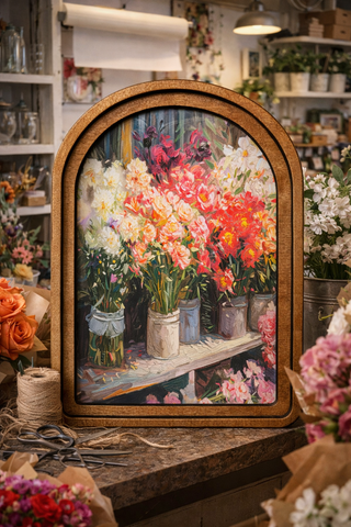Flower Shop 8.25x11" Arch Framed Art - 420 Home Decor - The Farmhouse
