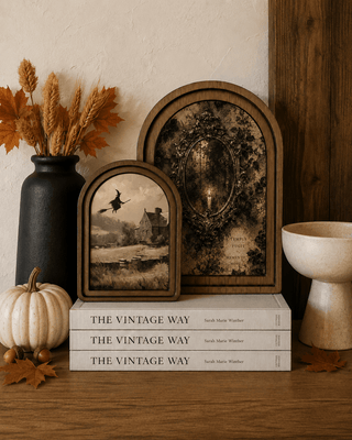 Flying Witch Canvas Art Set 11x8.25"+ 8x6" - 420 Home Decor - The Farmhouse