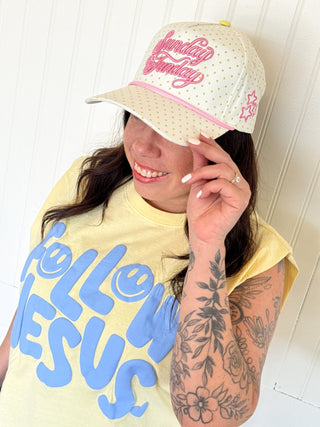 Follow Jesus Sunshine Puff Tank - 120 Graphic Tees - The Farmhouse