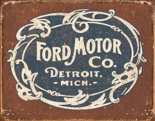 Ford - Historic Logo Tin Sign - The Farmhouse