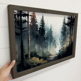 Forest Shadow Painting - Forest Landscape Canvas Art 12x18" - 420 Home Decor - The Farmhouse