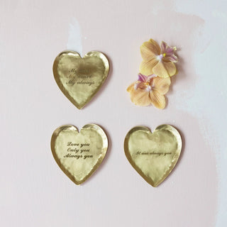Forever Words Brass Heart Dish - 420 Home Decor - The Farmhouse