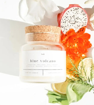FORGET ME NOT CANDLE Blue Volcano 22 oz Glass Candle - 410 Candles & Scents - The Farmhouse