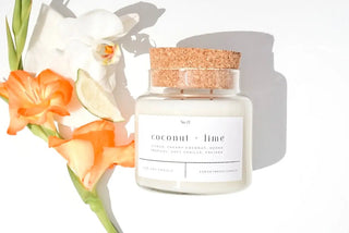 FORGET ME NOT CANDLE Coconut + Lime 22 oz Glass Candle - 410 Candles & Scents - The Farmhouse