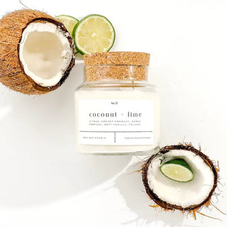 FORGET ME NOT CANDLE Coconut + Lime 22 oz Glass Candle - 410 Candles & Scents - The Farmhouse
