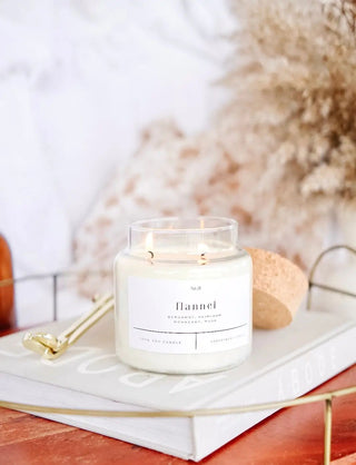 FORGET ME NOT CANDLE Flannel 22 oz Glass Candle - 410 Candles & Scents - The Farmhouse