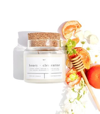 FORGET ME NOT CANDLE Honey + Clementine 22 oz Glass Candle - 410 Candles & Scents - The Farmhouse