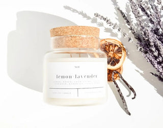 FORGET ME NOT CANDLE Lemon + Lavender 22 oz Glass Candle - 410 Candles & Scents - The Farmhouse