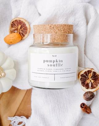 FORGET ME NOT CANDLE Pumpkin Soufflé 22 oz Glass Candle - 410 Candles & Scents - The Farmhouse