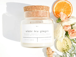 FORGET ME NOT CANDLE White Tea + Ginger 22 oz Glass Candle - 410 Candles & Scents - The Farmhouse
