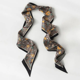 FUNKYREL Scarvii - Colorful Print Neck Scarf, Black - 260 Fashion Accessories - The Farmhouse