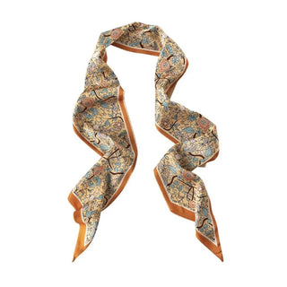 FUNKYREL Scarvii - Colorful Print Neck Scarf, Orange - 260 Fashion Accessories - The Farmhouse